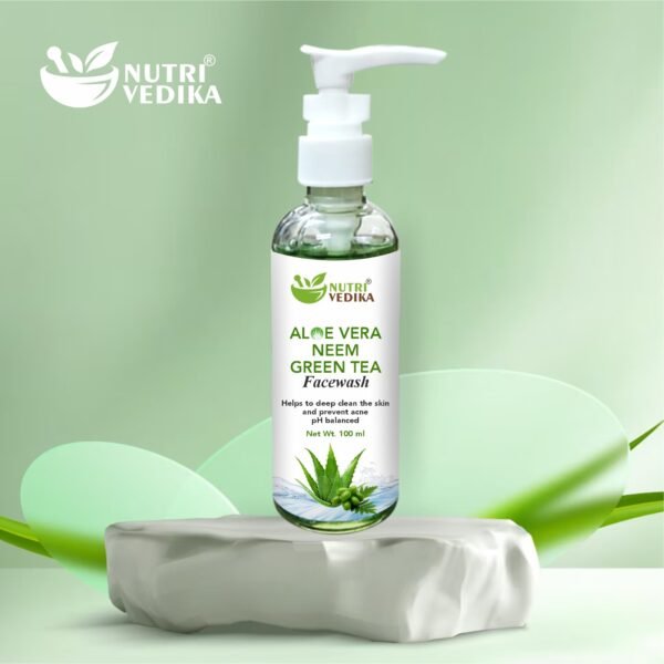 ALOE VERA NEEM GREEN TEA FACE WASH (100 ML) - Image 2